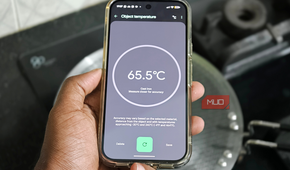 Checking the temperature of hot pan on Google Pixel 10 Pro