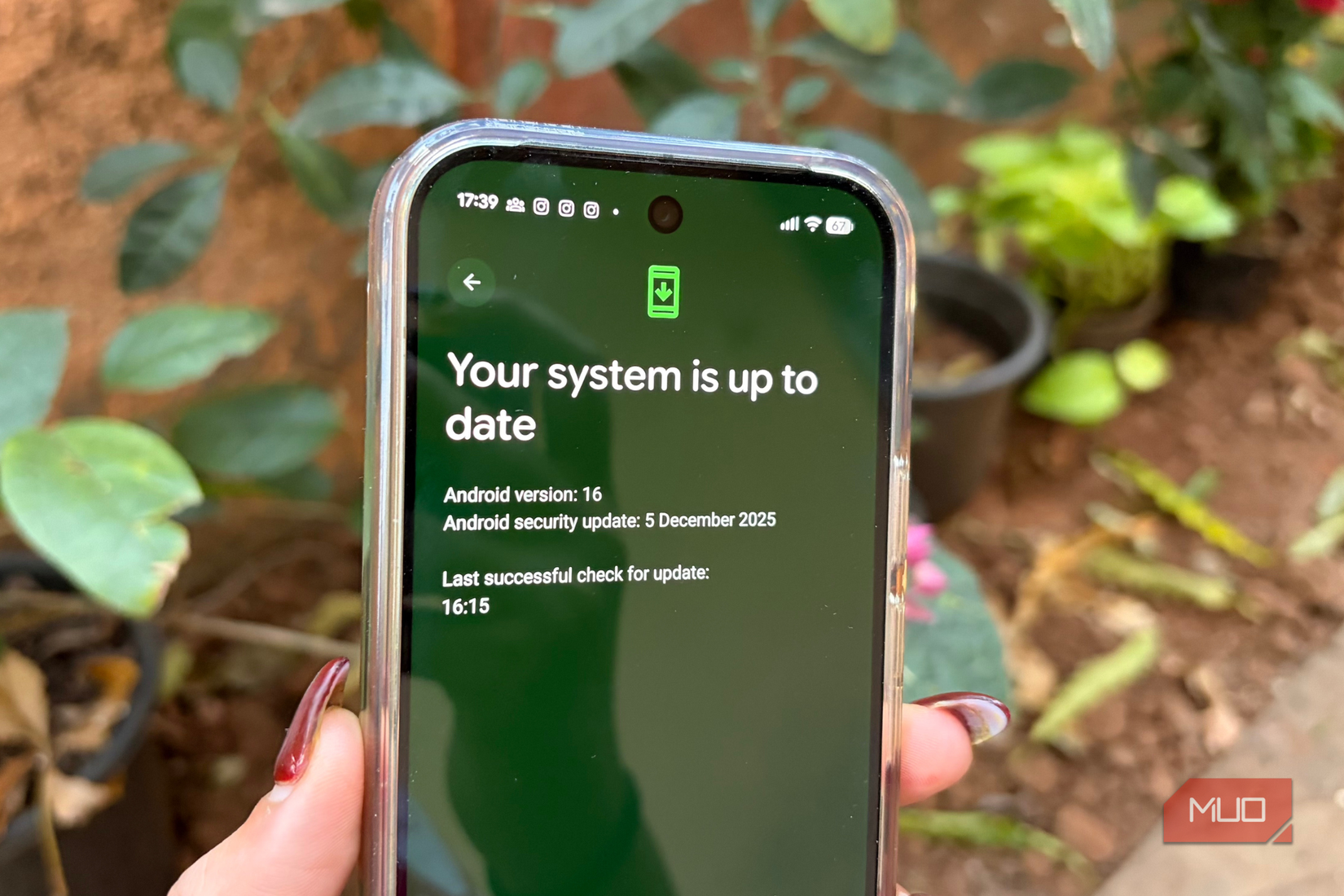Actualización de software en el Google Pixel 10 Pro