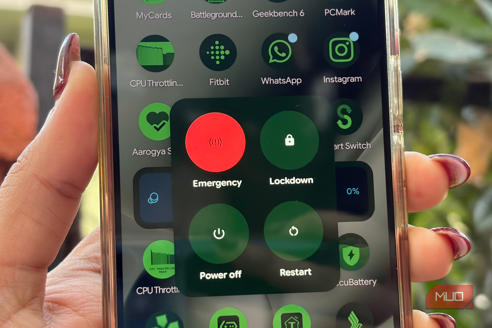 Menú de reinicio en el Google Pixel 10 Pro