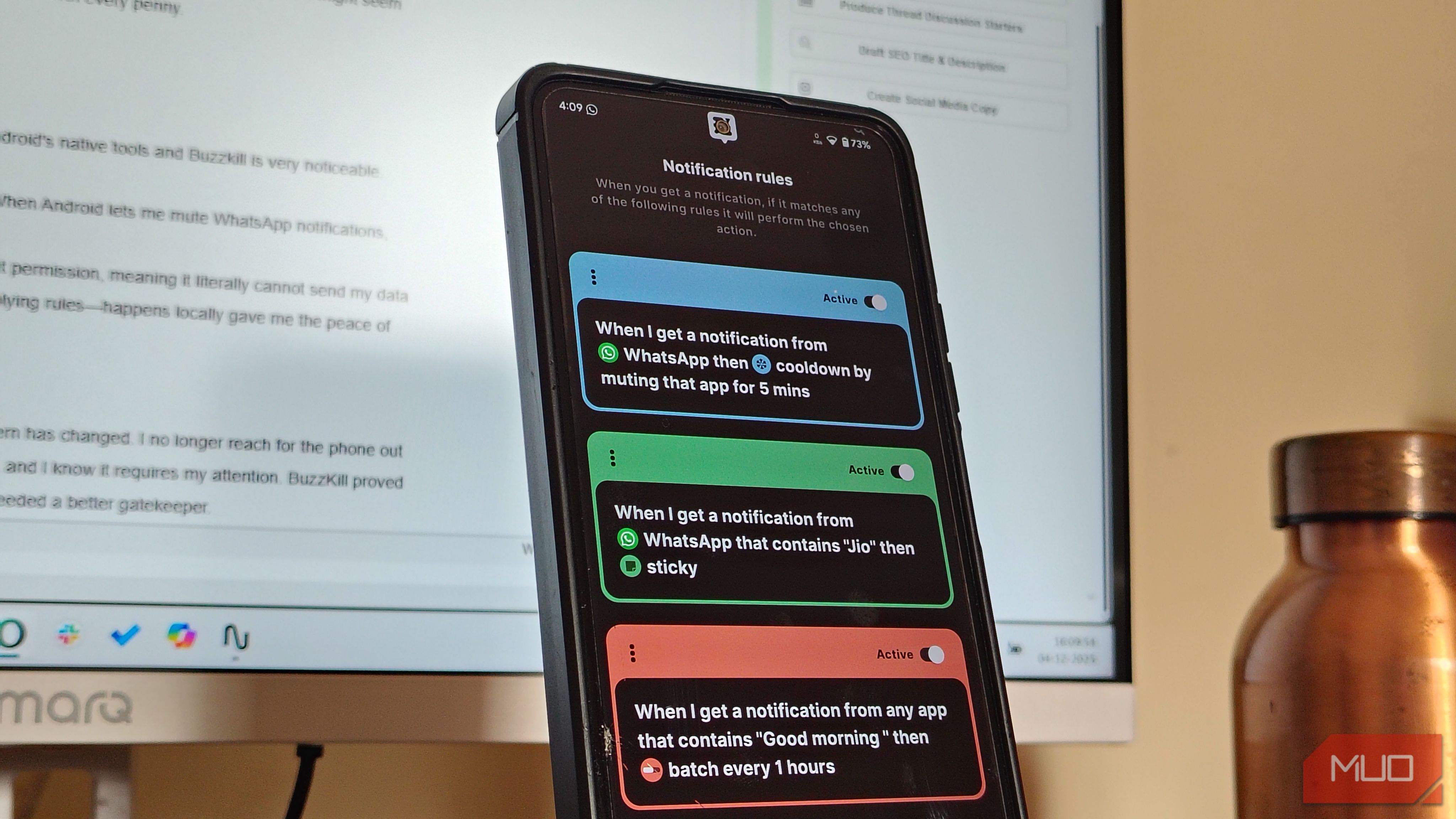 Custom rules in BuzzKill apps.