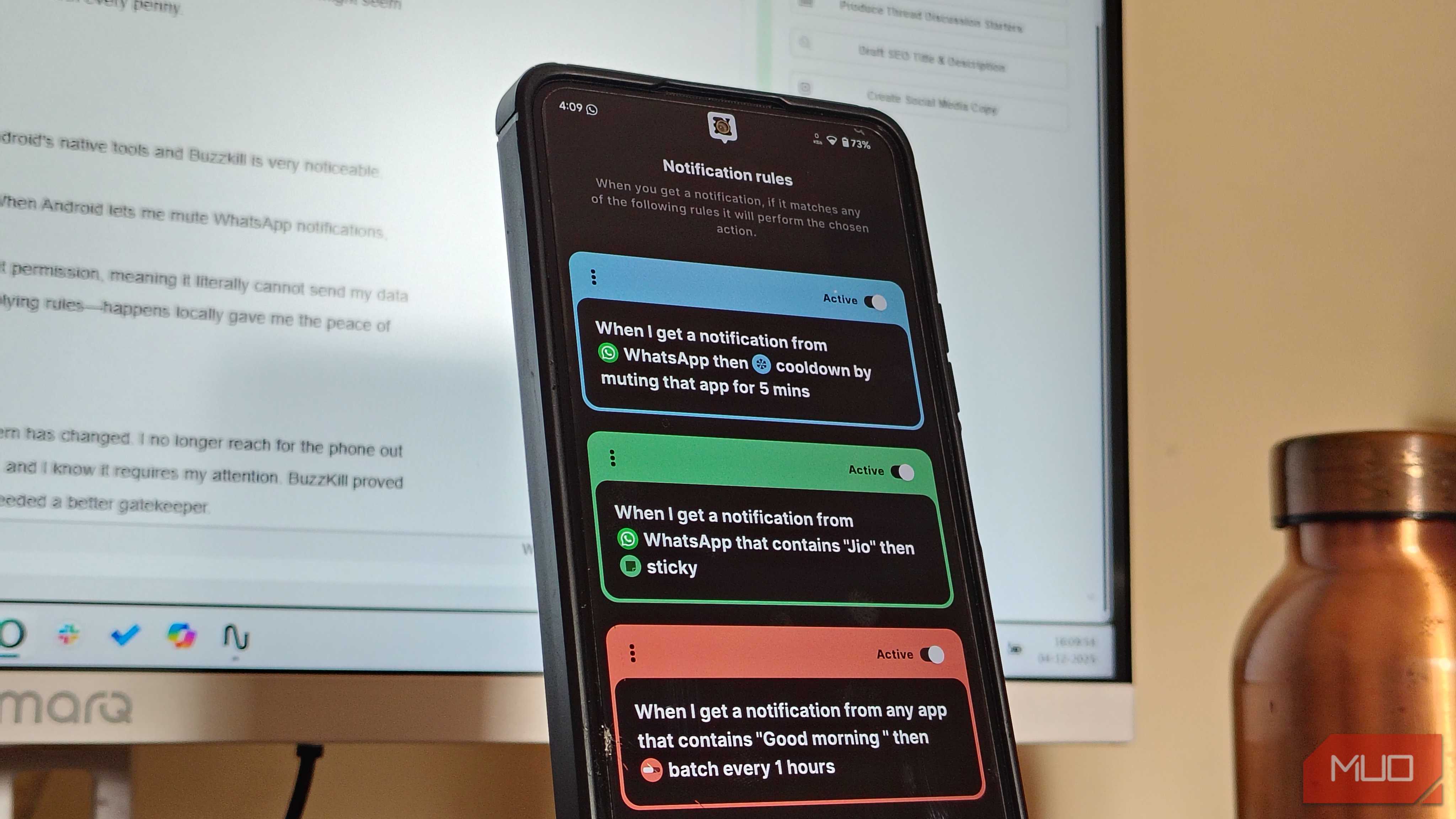 Custom rules in BuzzKill apps.