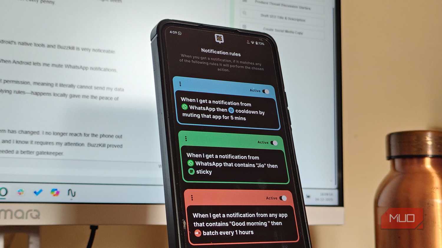 Custom rules in BuzzKill apps.
