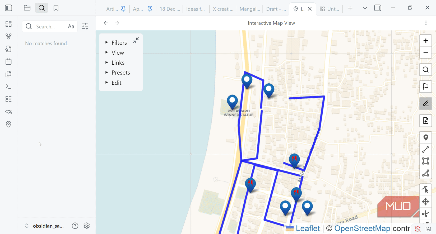 adding custom markers to tags in the Map View Obsidian plugin