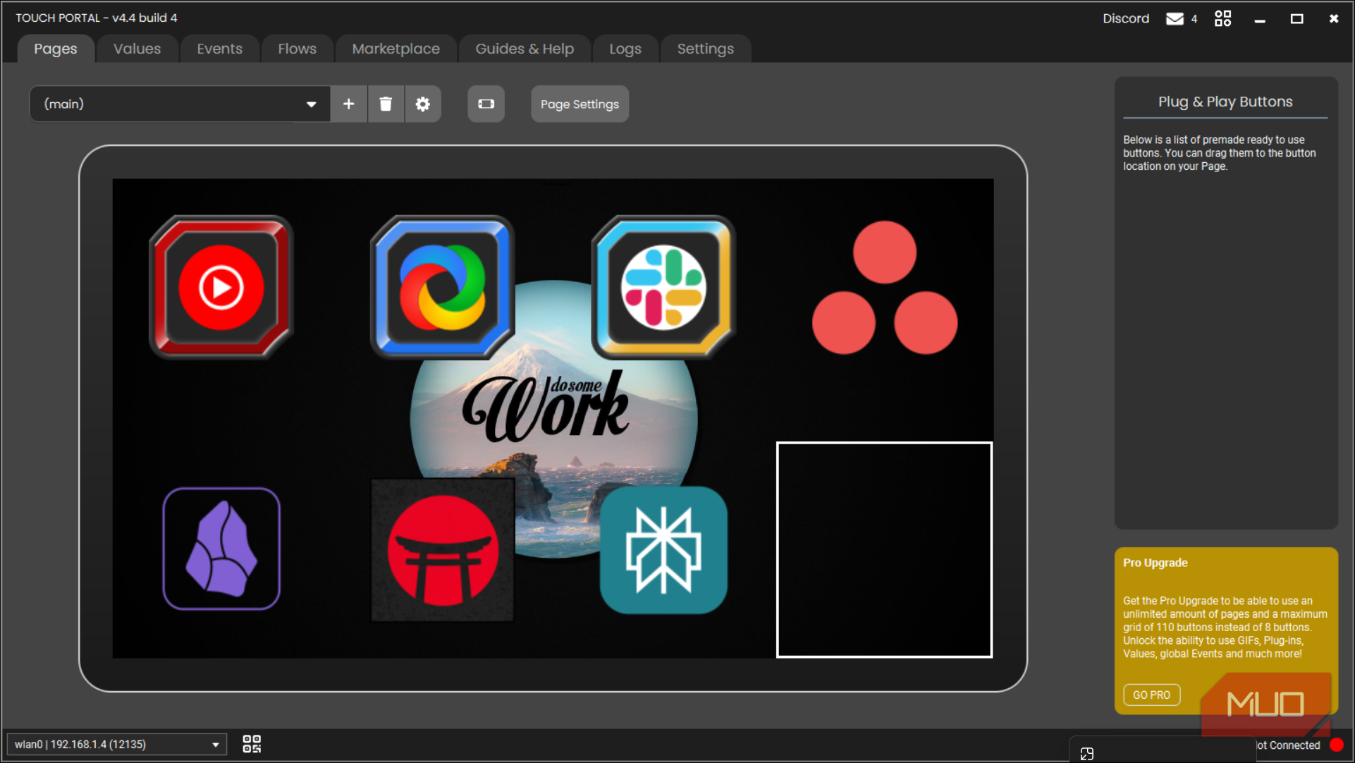 Adding item to Touch Portal