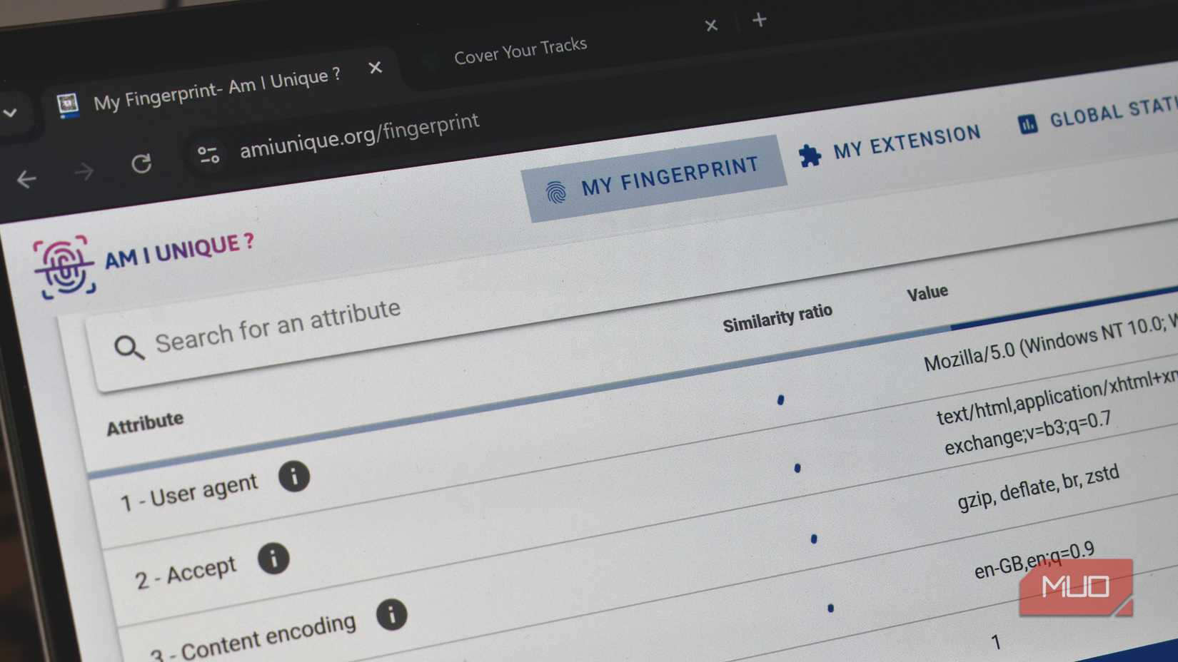 am i unique browser tracking.