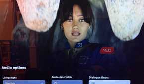 A screenshot from the series Fallout with the Amazon Prime Video Dialogue Boost option in the audio settings.