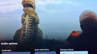 A screenshot from the series Fallout with the Amazon Prime Video Dialogue Boost option in the audio settings.