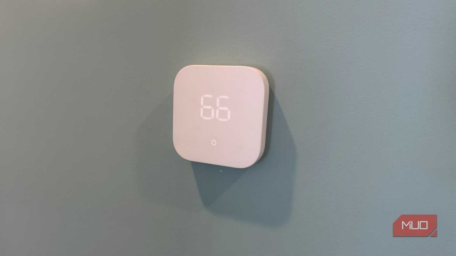 amazon smart thermostat mounted on wall