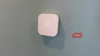 amazon smart thermostat mounted on wall