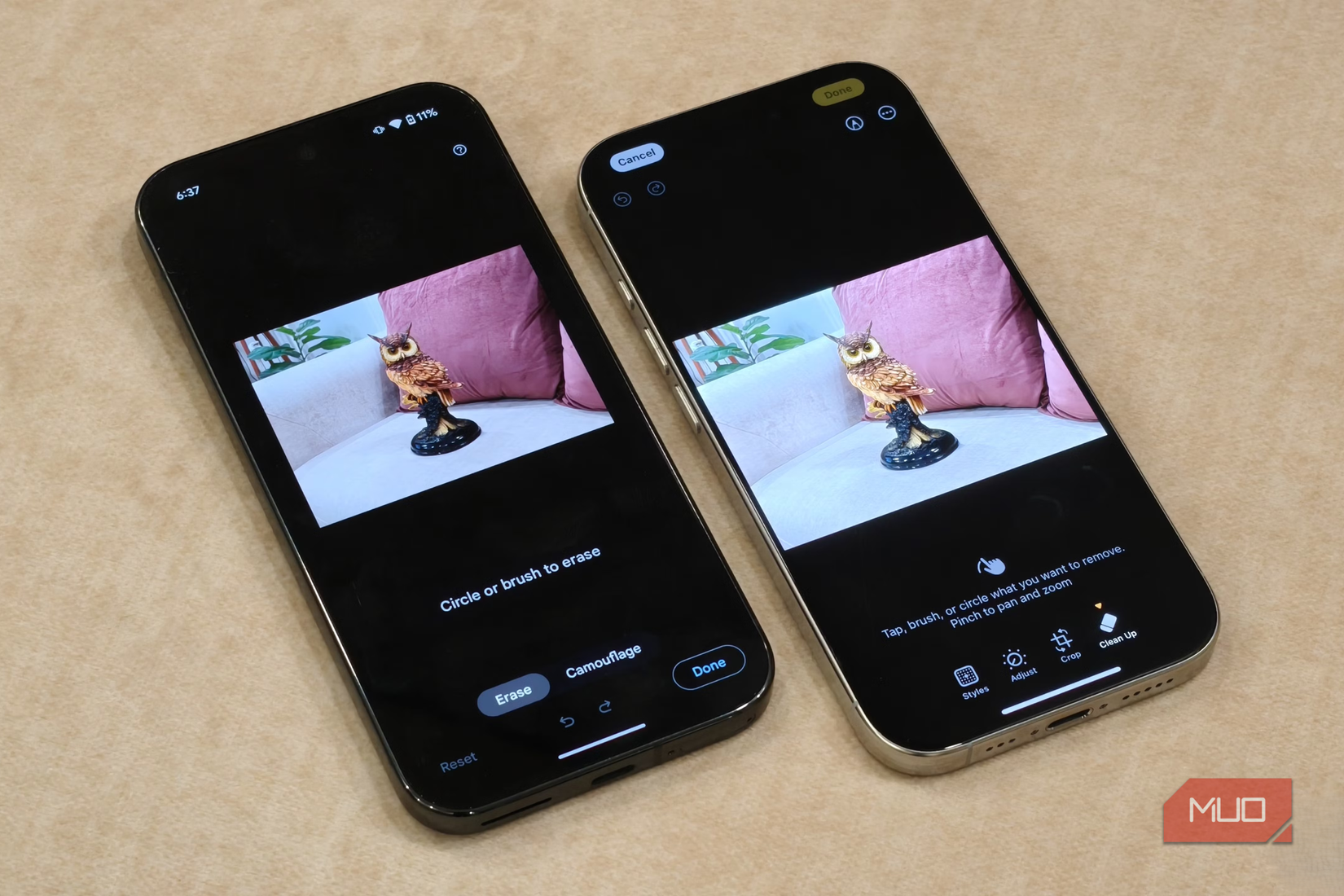 Android y iPhone muestran editores de fotografías integrados