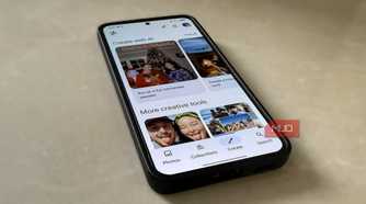 Android phone showing Google Photos app