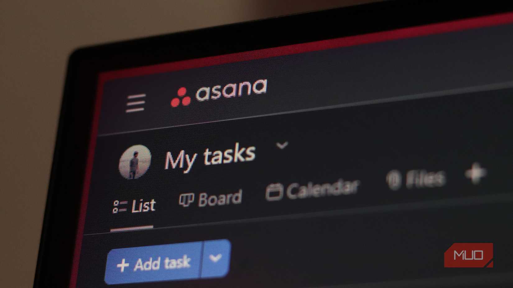 Asana con la sección mis tareas abierta.