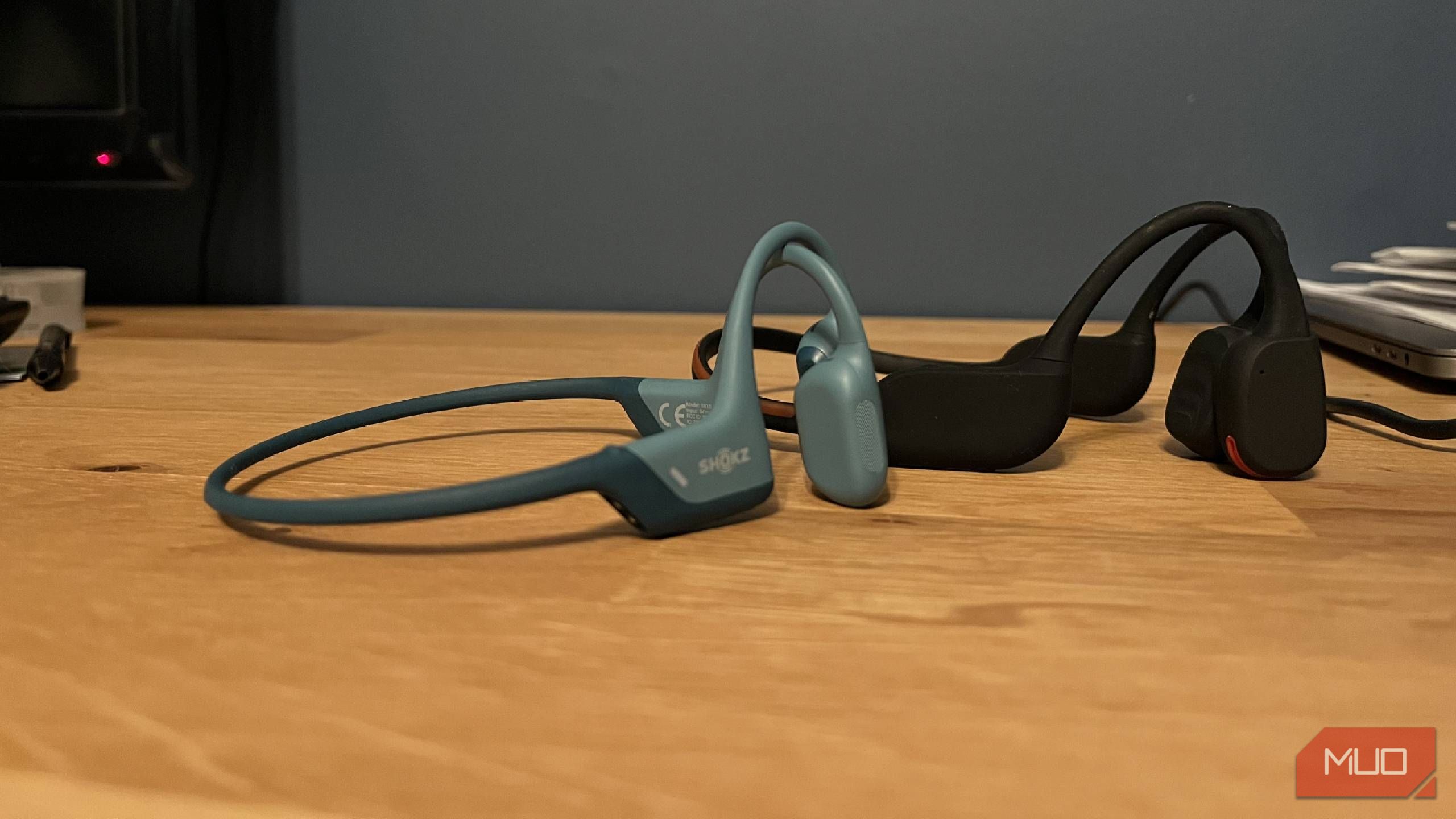 Two pairs of bone conduction headphones