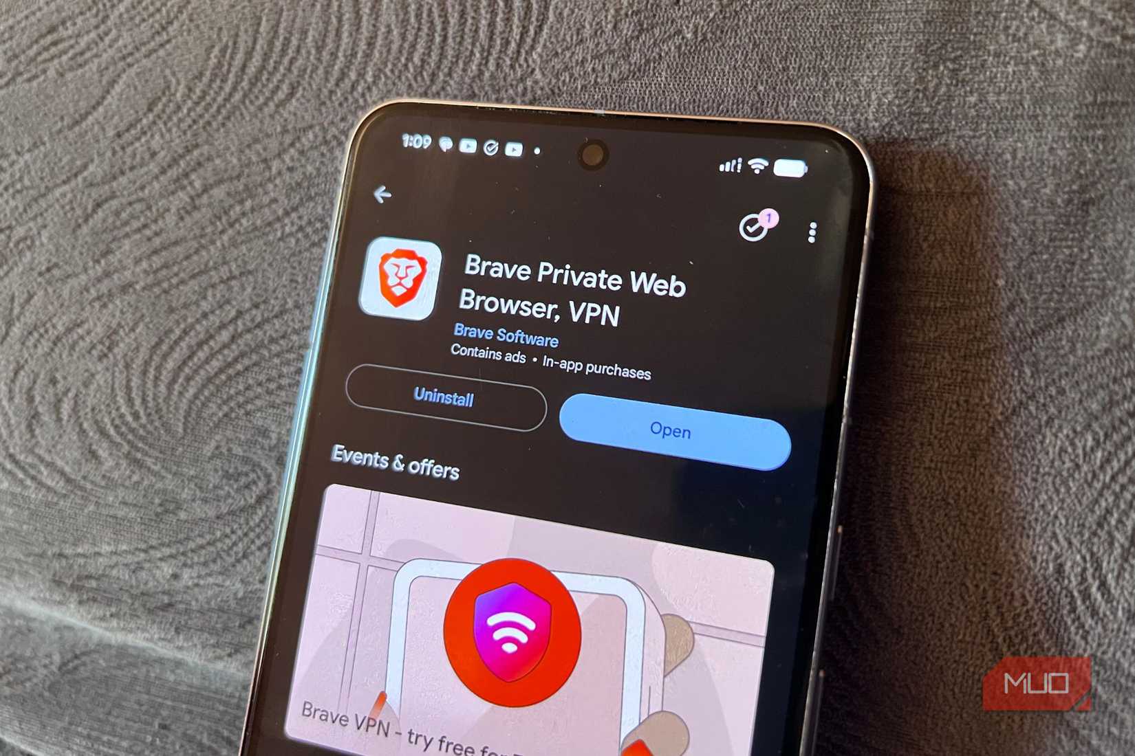Brave browser Google Play Store listing