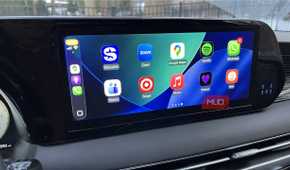 A screen with mainly music apps in Carplay
