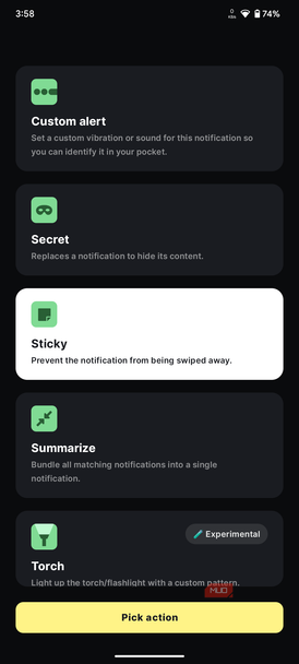 Chose rule apply filter in Buzzkill.