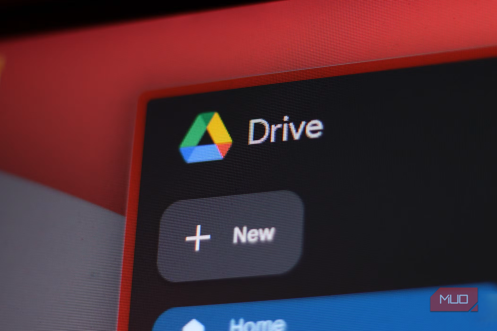 গুগল ড্রাইভ আইকনের ক্লোজআপ