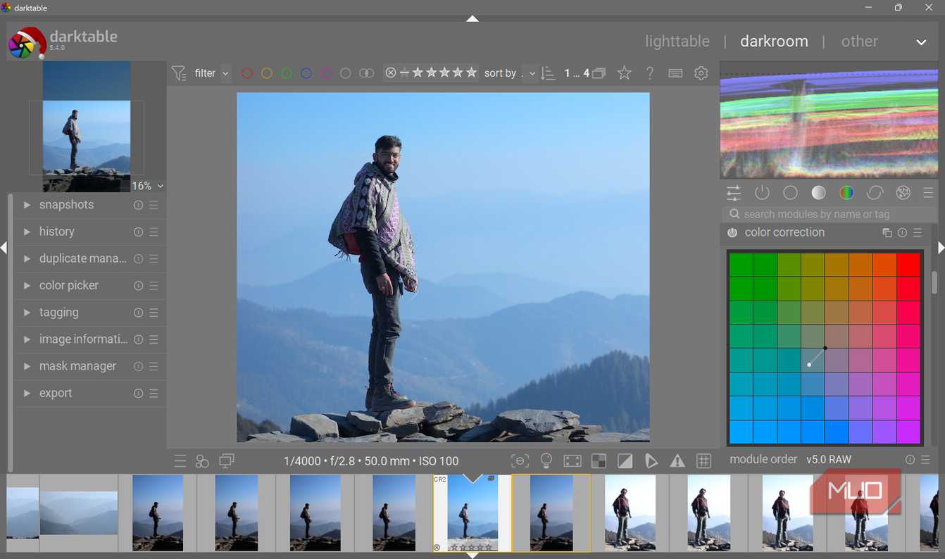 Модули коррекции Darktable Настройки экспозиции в Darktable