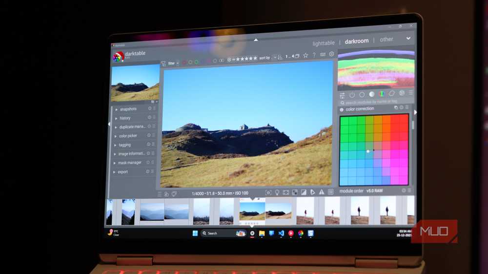 Darktable offers non-destructive RAW editing similar to Lightroom