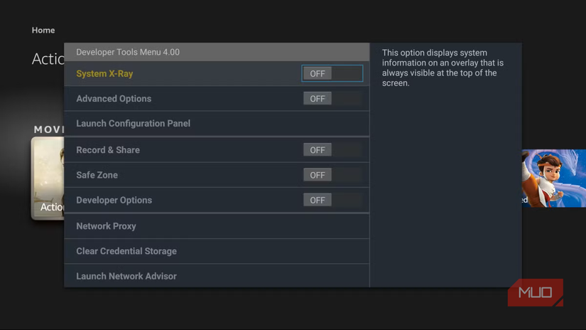Developer Options - Fire TV