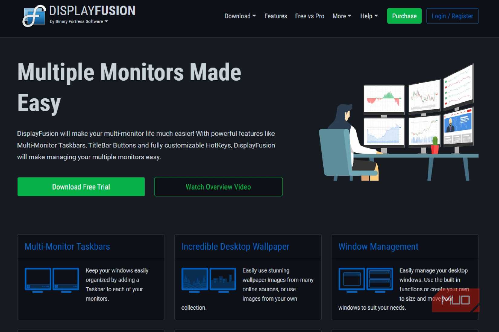 Display Fusion screenshot from their website, showing a few of the specifics that this tool can do