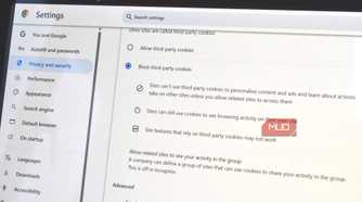 dont allow third party cookies settings chrome.