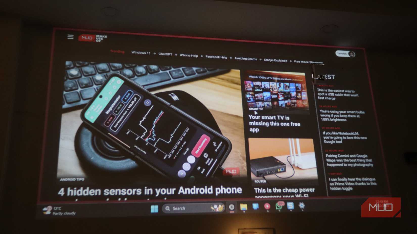 Egate projector MUO website.