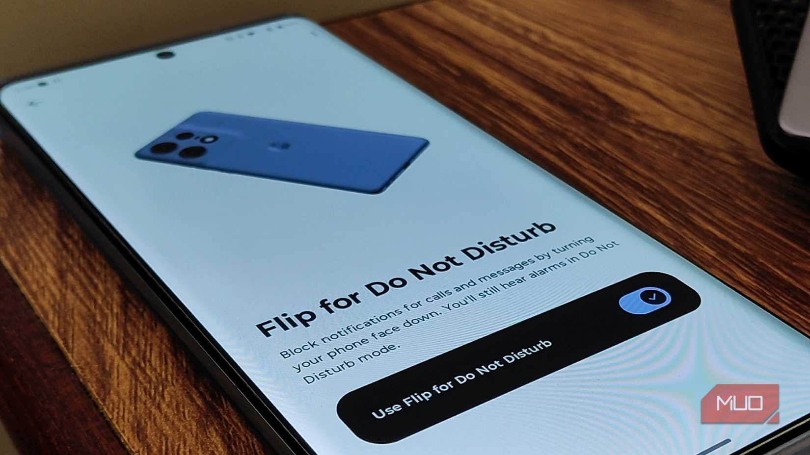 Flip to toggle on do not disturb.