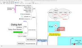 Freeplane with sample mind map open