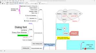 Freeplane with sample mind map open