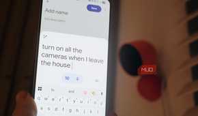 Writing a Gemini automation request in the Google Home app.