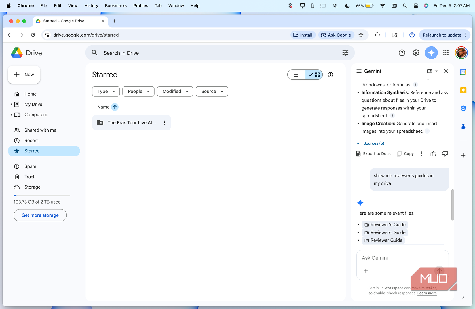 Finding files in a user's Google Drive.