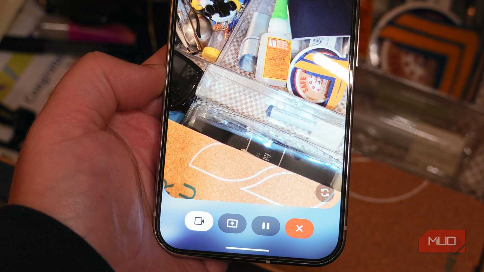 Gemini Live giving tips on how to organize a messy junk drawer.