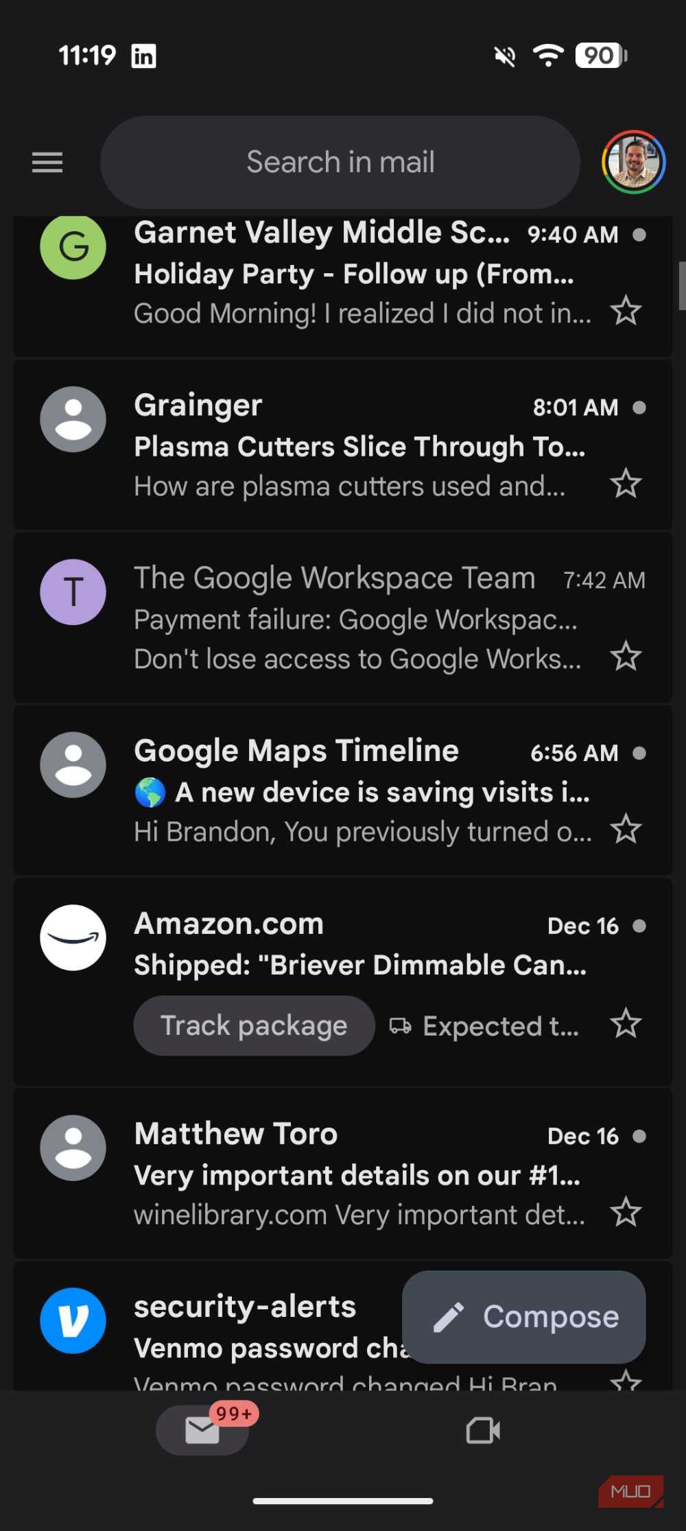 gmail dark