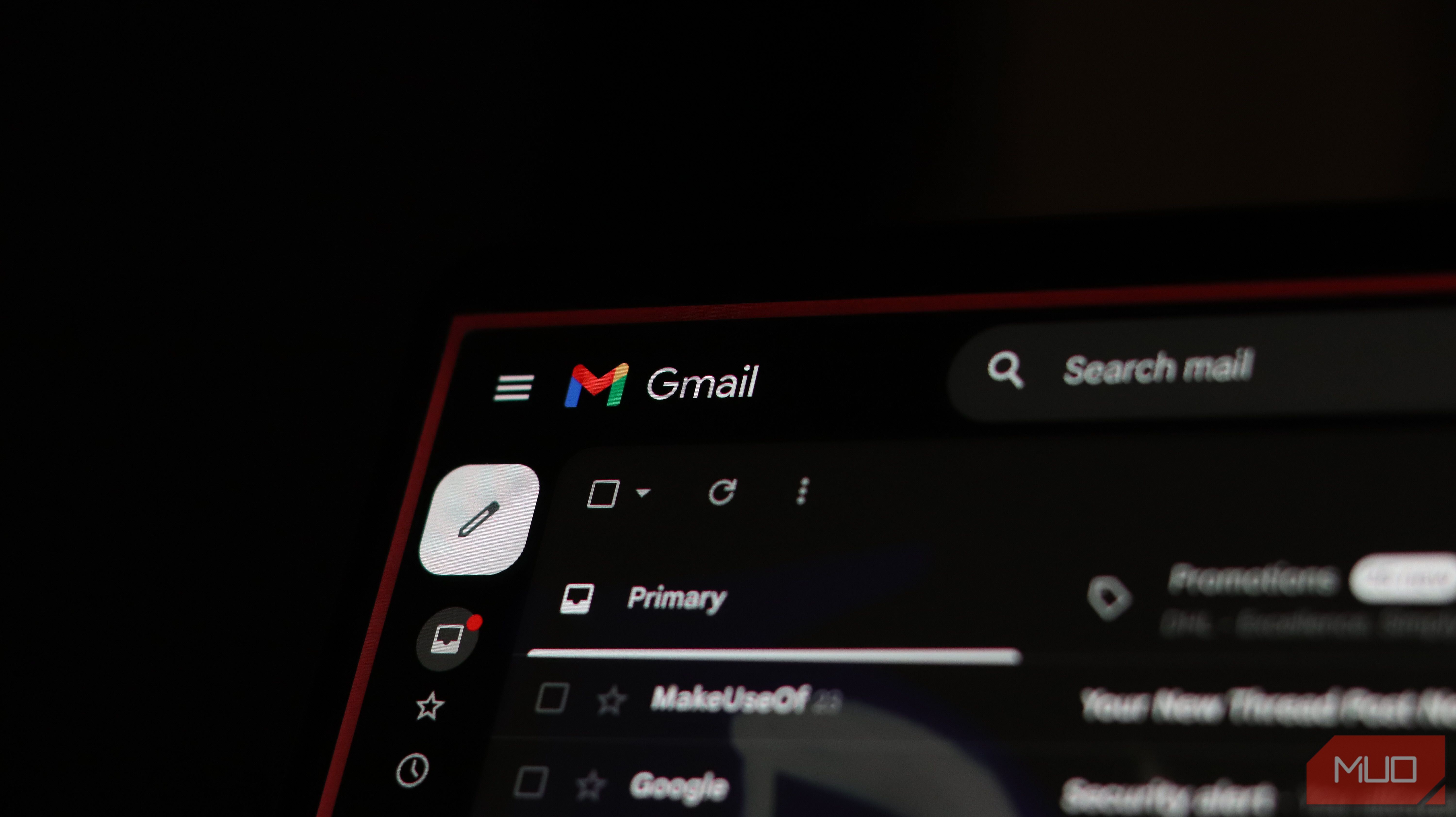 Gmail logo in inbox.