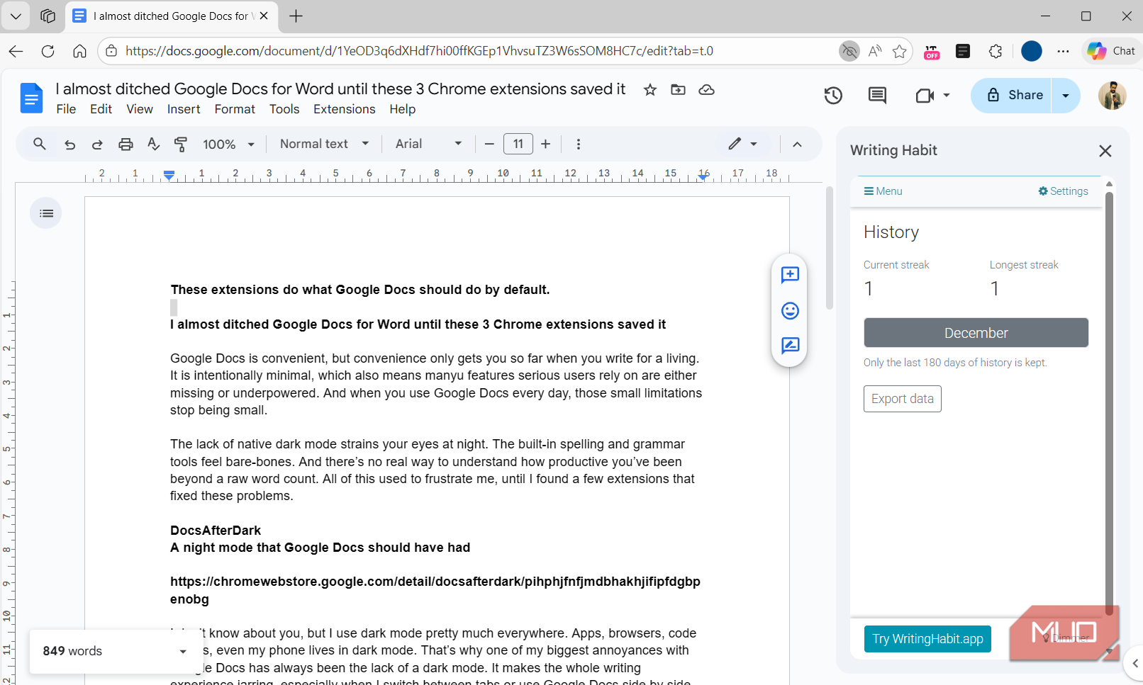 I almost ditched Google Docs for Word until these 3 extensions saved it