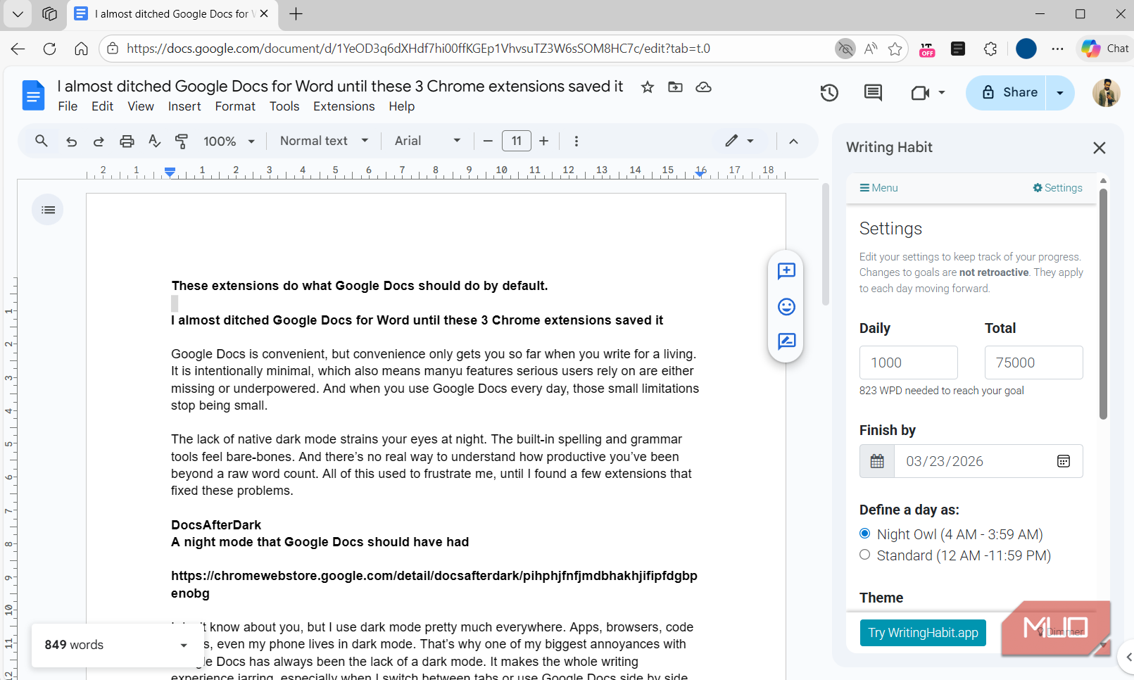 I almost ditched Google Docs for Word until these 3 extensions saved it
