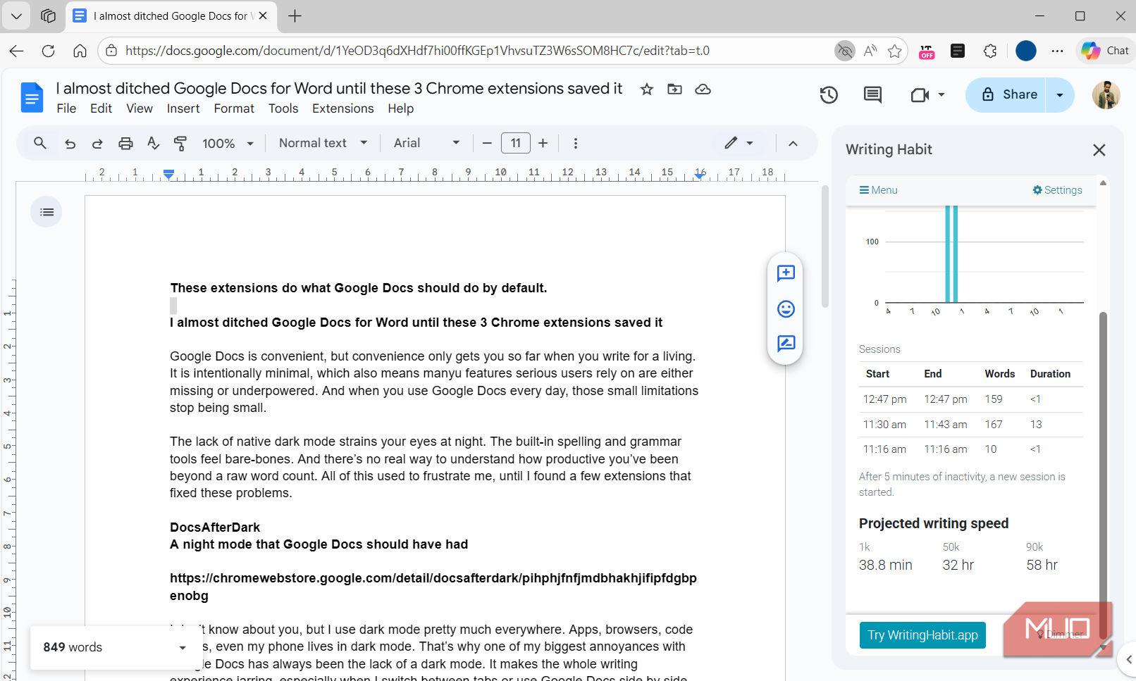 I almost ditched Google Docs for Word until these 3 extensions saved it
