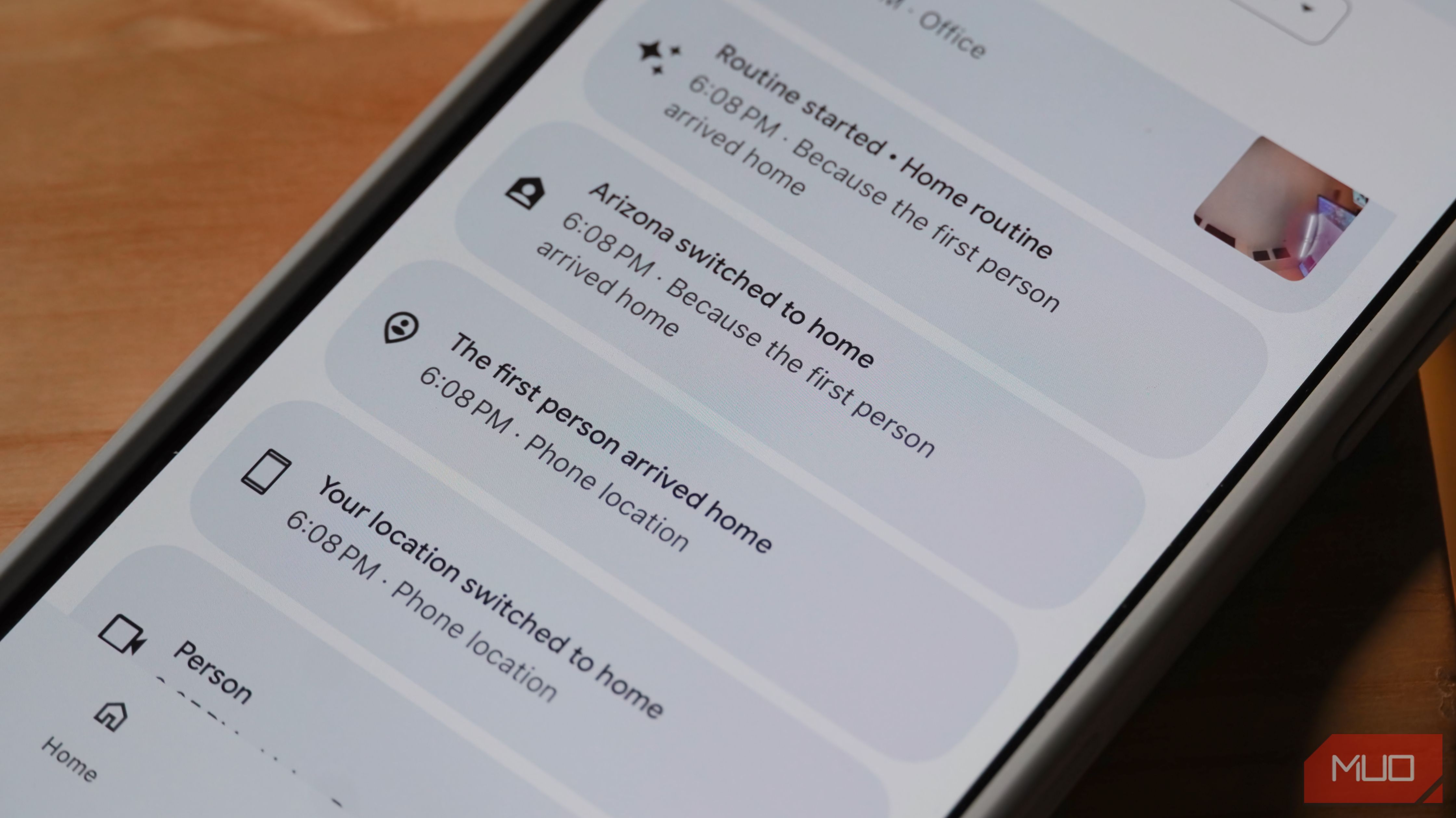Activity summaries in the Google Home app.
