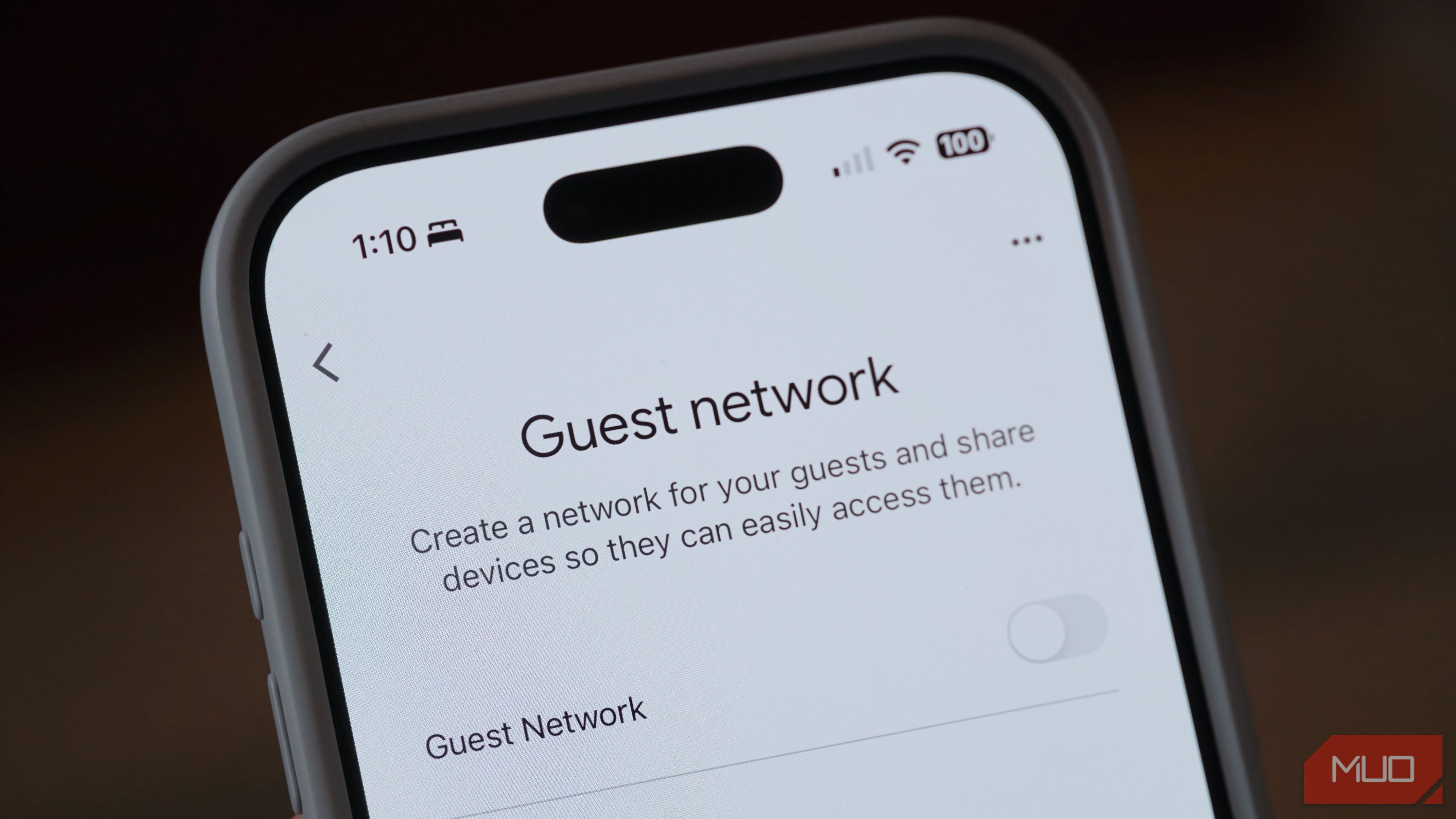 Guest network settings for the Google Nest Wi-Fi Pro.