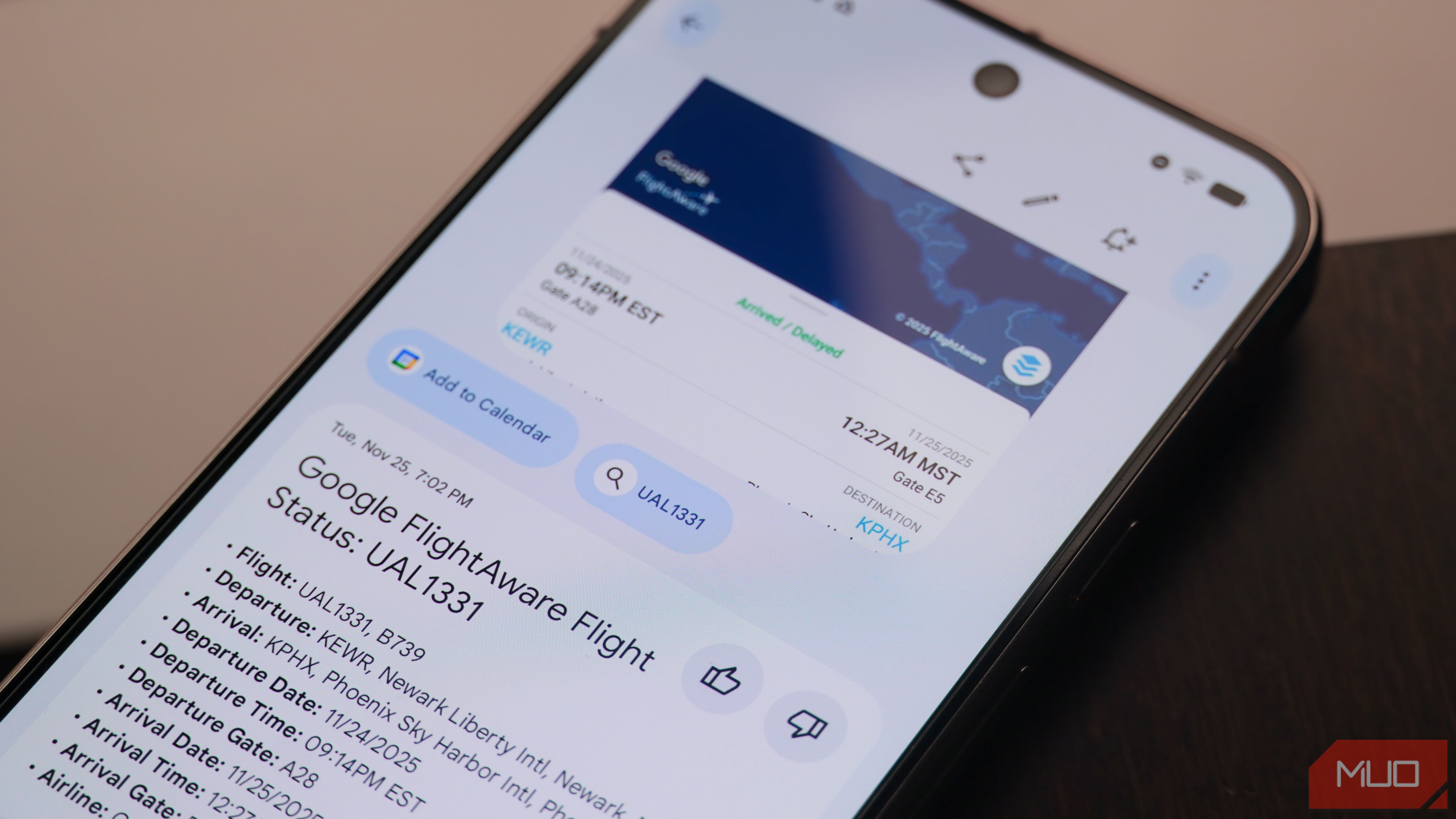 Google Pixel Screenshots analyzing flight information on a Pixel 9 Pro XL.