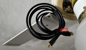HDMI Cable Rolled and Hung on Ceiling Fan
