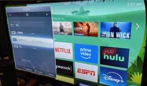 The HDMI-CEC source on a TV with Roku in the background