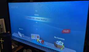 The HDMI-CEC source menu on a TV