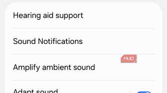 Hearing menu on Android phone