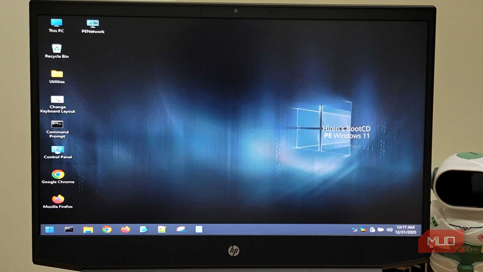 Contrate BootCD O ábralo en una computadora portátil HP