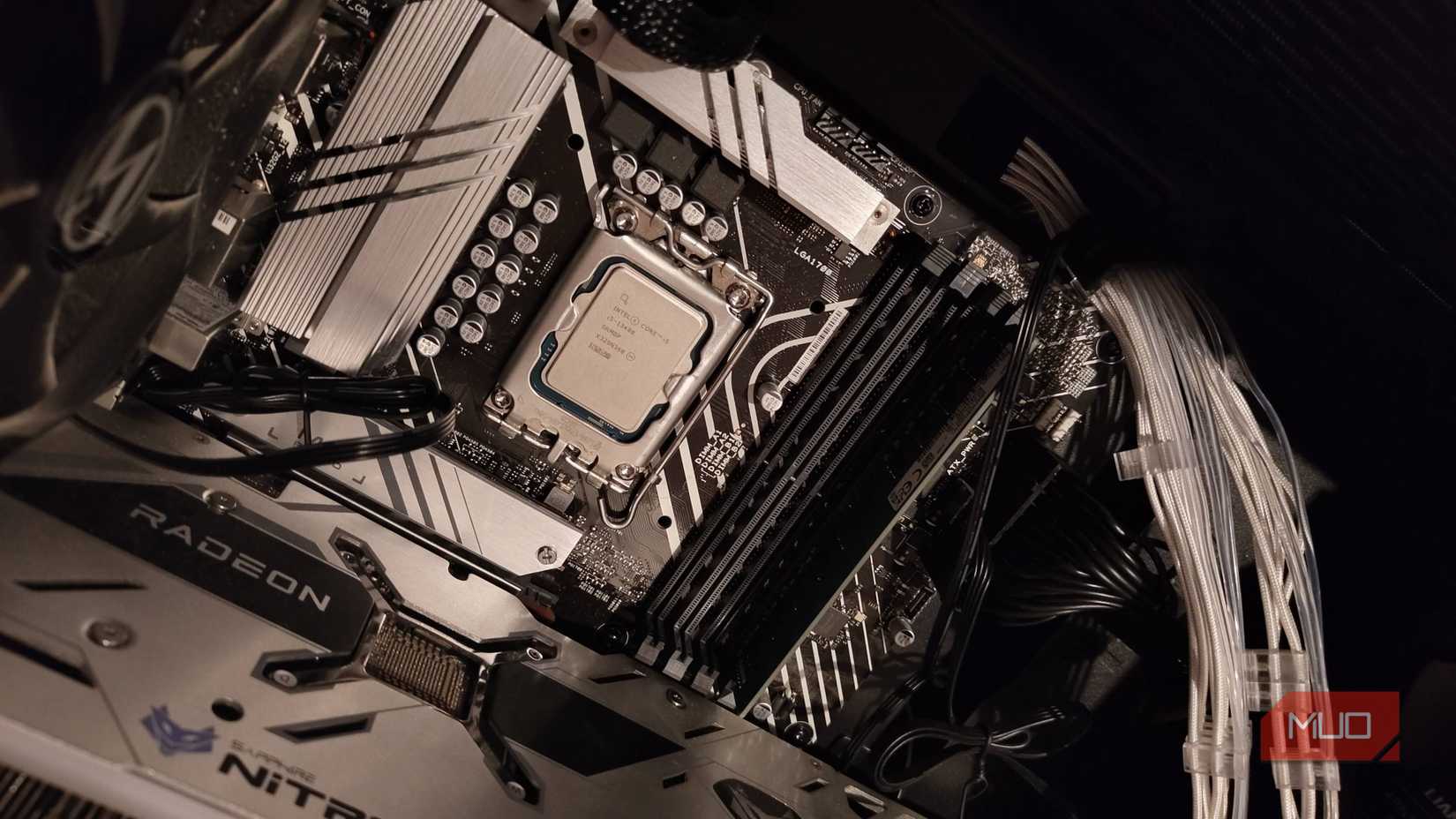 Intel CPU attached to a motherboard