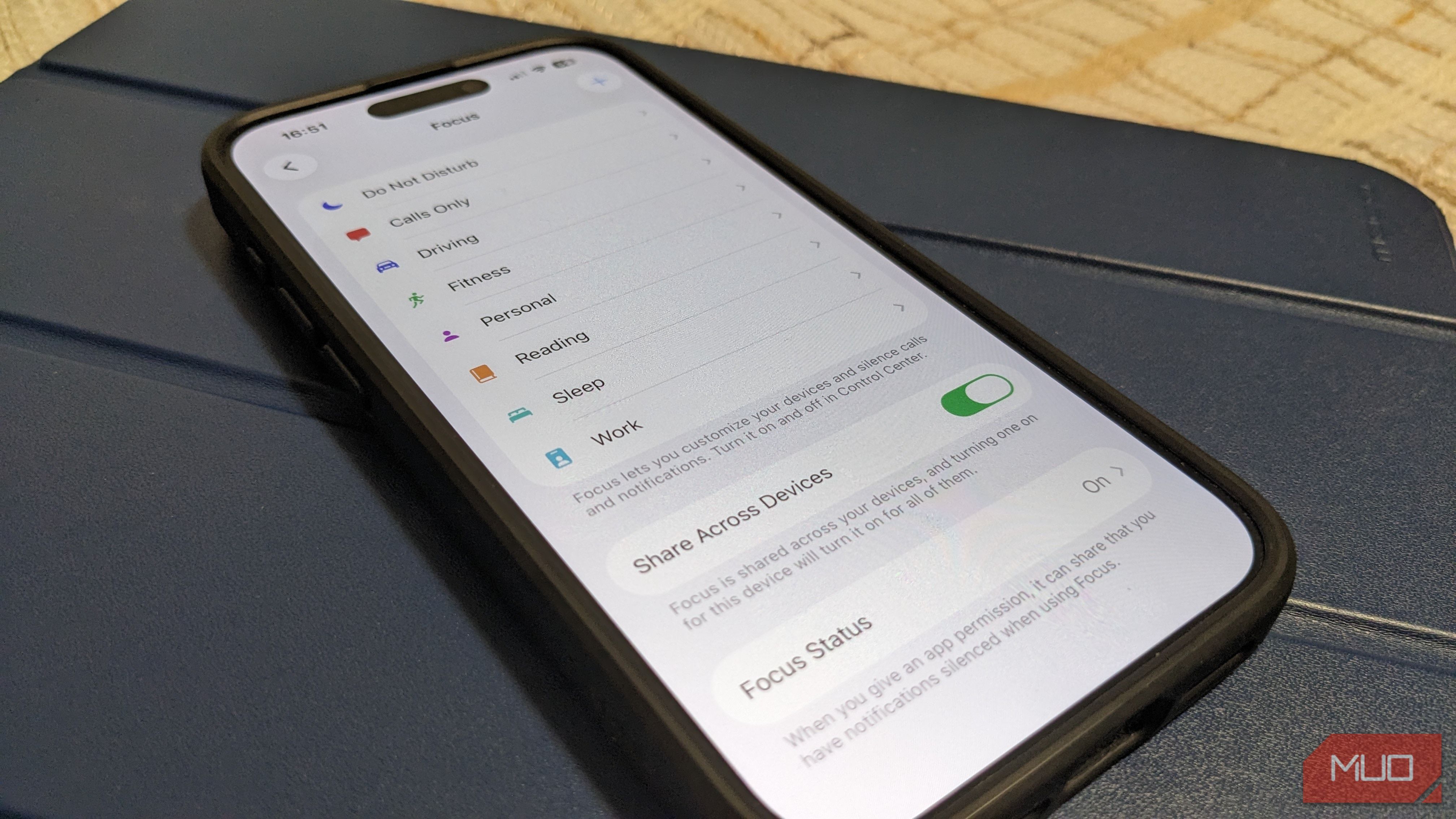 iPhone Focus Modes Shown on top of iPad