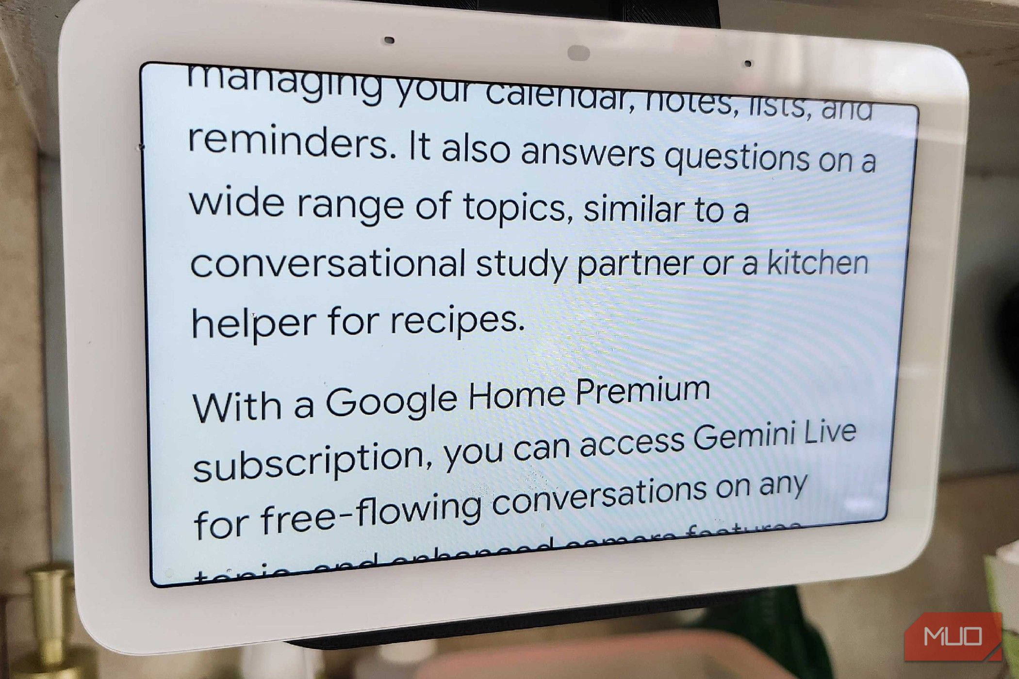 Kitchen Helper Nest Hub