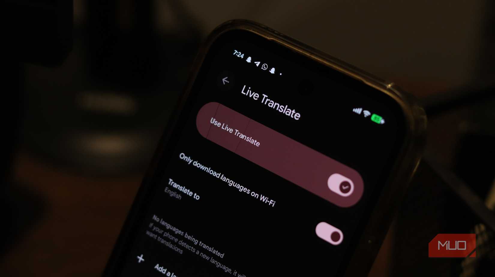 Traducción en vivo en Pixel 9a.
